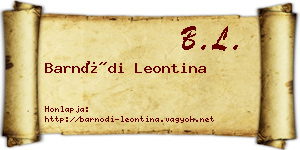 Barnódi Leontina névjegykártya